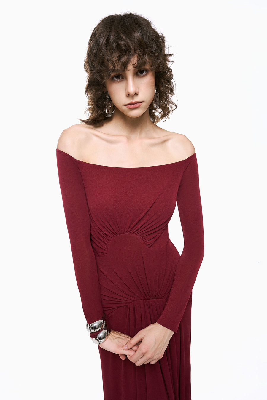 Rhea Ruched Maxi Dress 3