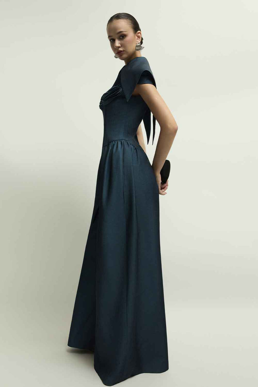 Zelie Cape Sleeve Applique Jumpsuit