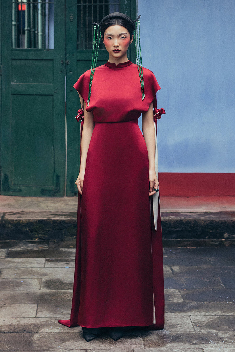 Truong An Straight Synthetic Silk Ao Dai 8