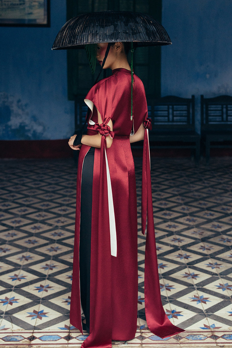 Truong An Straight Synthetic Silk Ao Dai 10