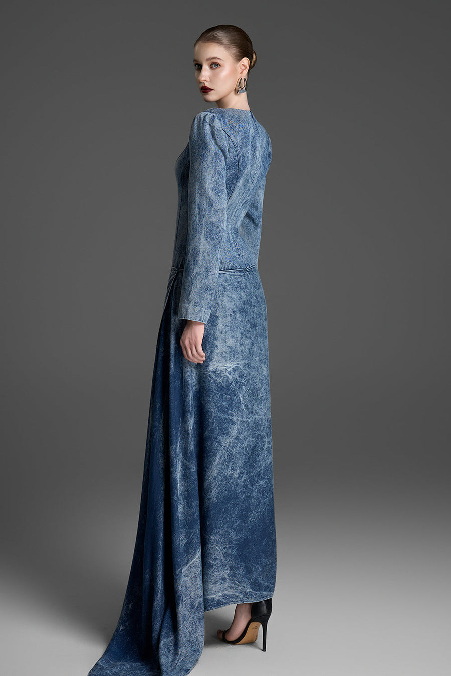 Danica Round Neck Draped Maxi Dress 4