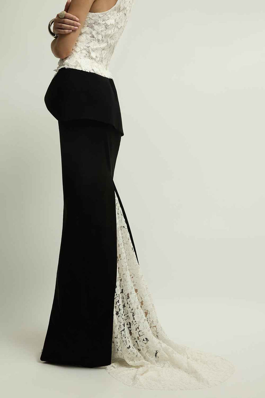 Metz Sheath Applique Maxi Dress