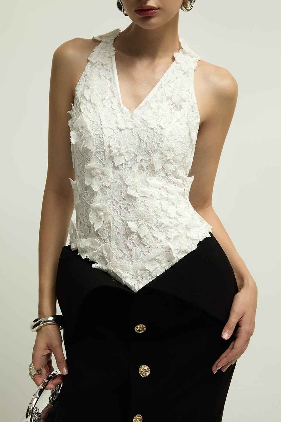 Metz Sheath Applique Maxi Dress