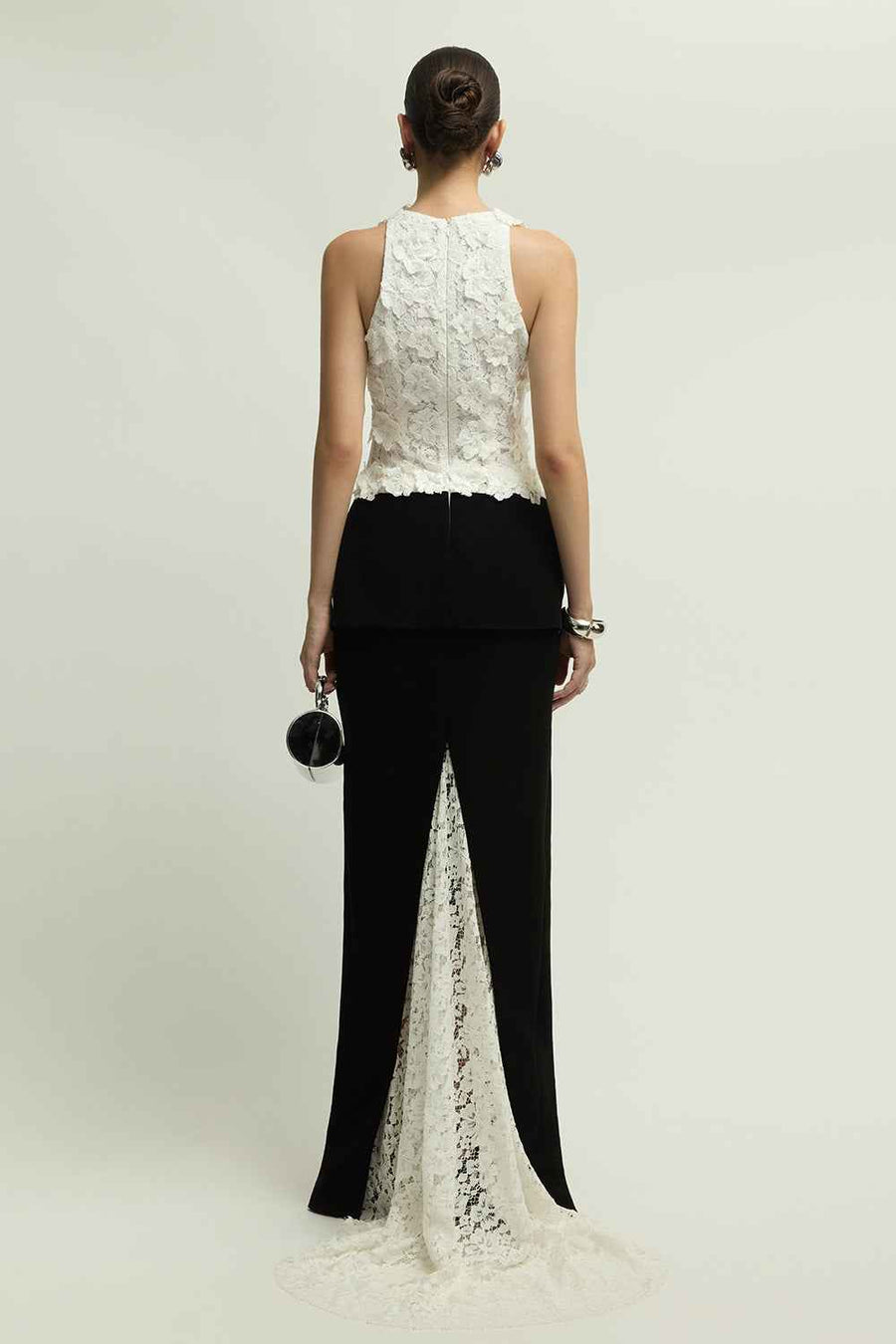 Metz Sheath Applique Maxi Dress