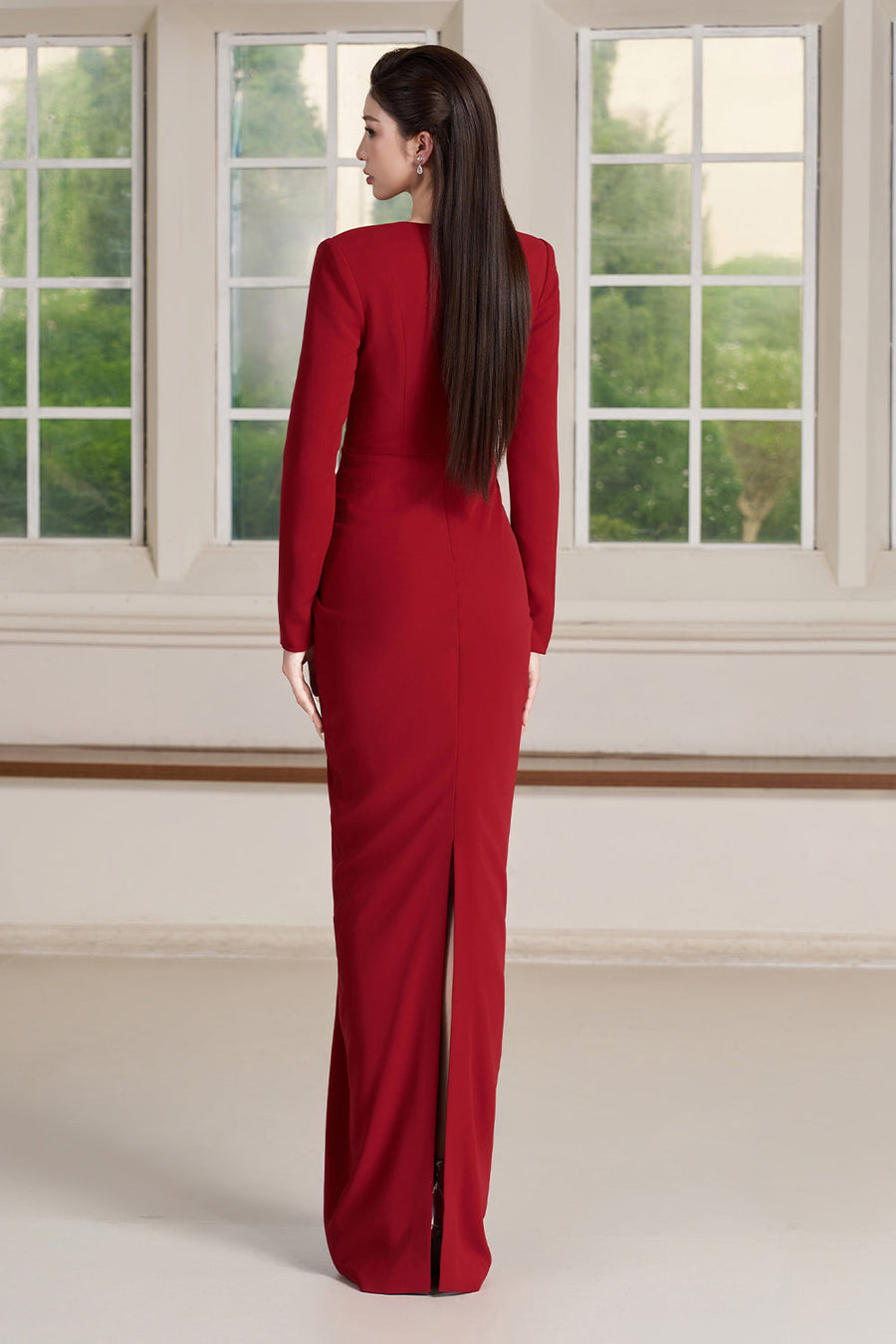 Rhea Ruched Maxi Dress 3