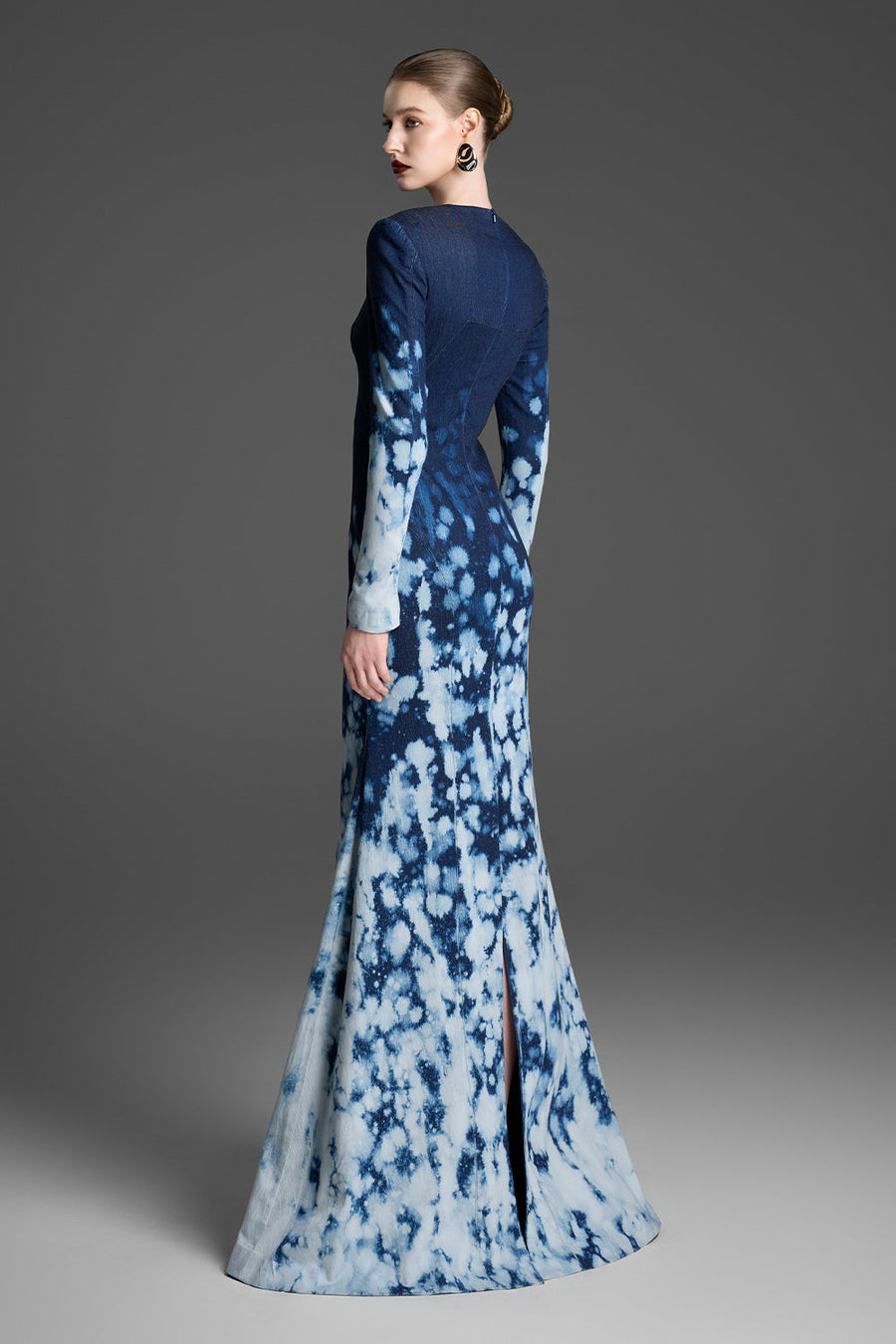 Mila Mermaid Denim Maxi Dress 3