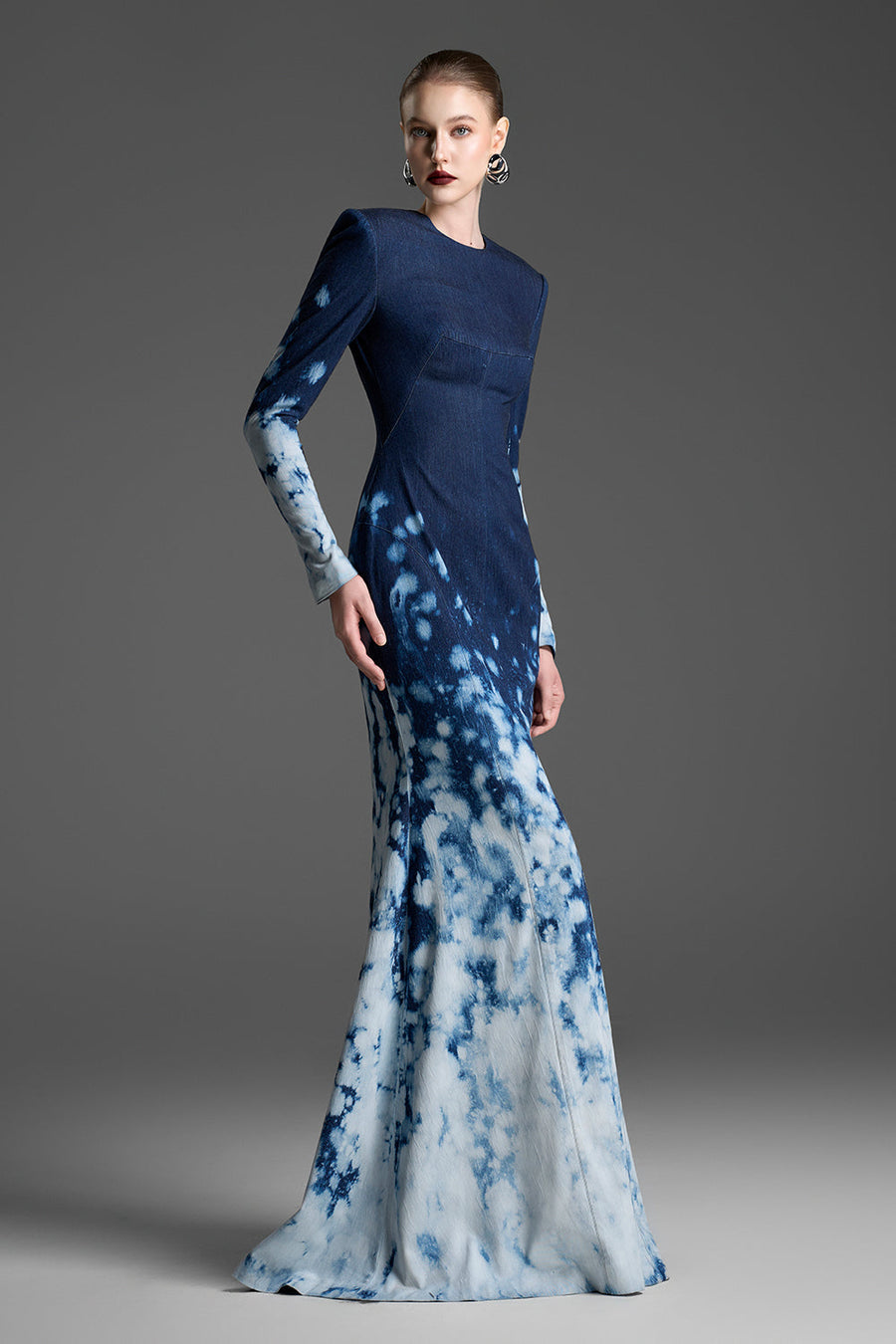 Mila Mermaid Denim Maxi Dress 4
