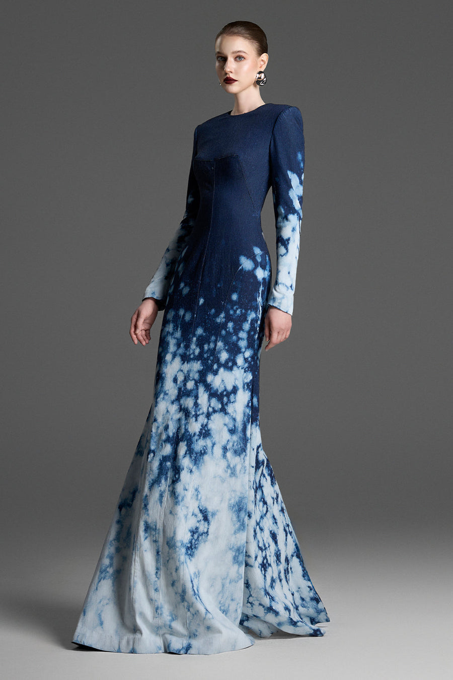 Mila Mermaid Denim Maxi Dress 5