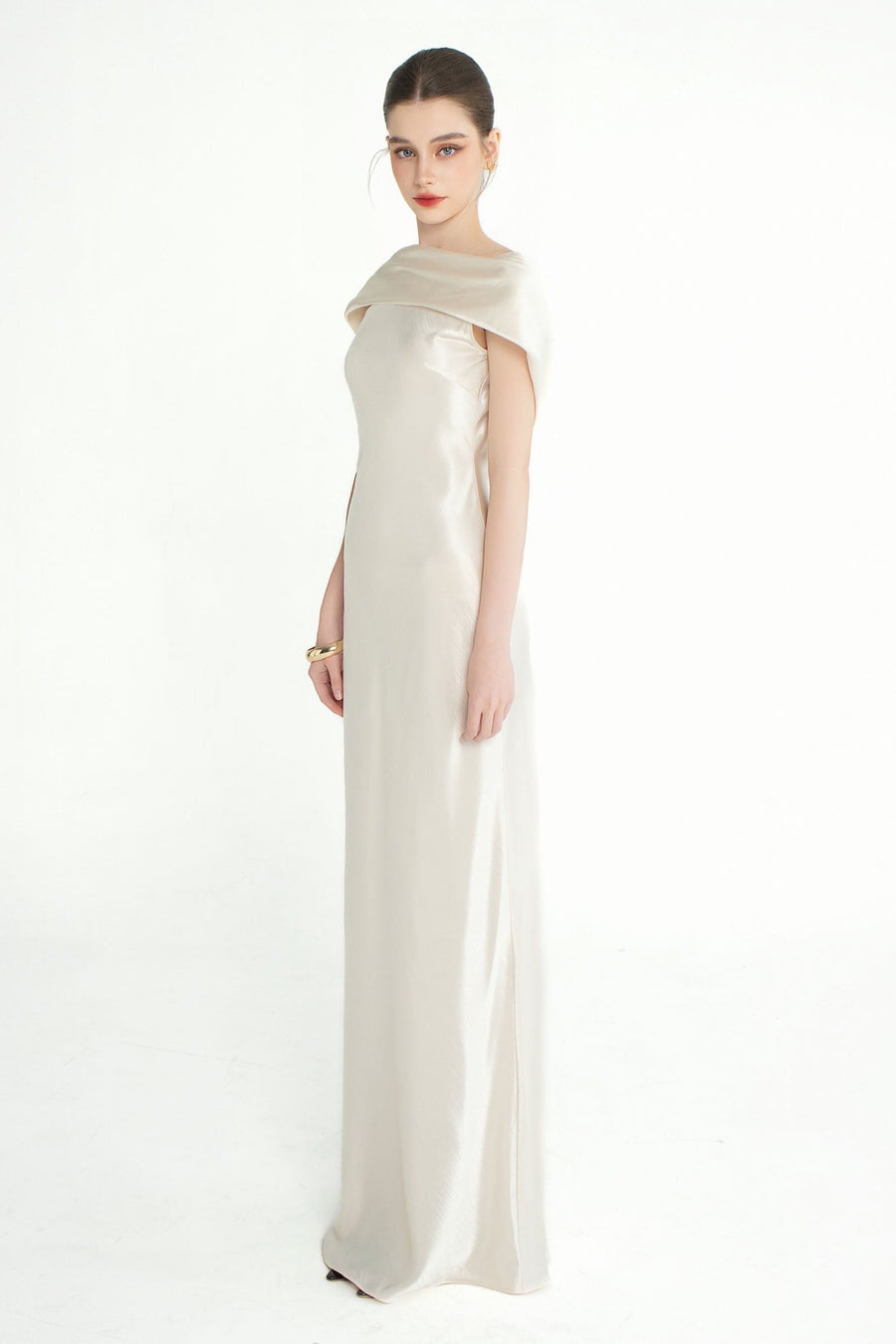 Celestia Asymmetric Neck Maxi Dress 4