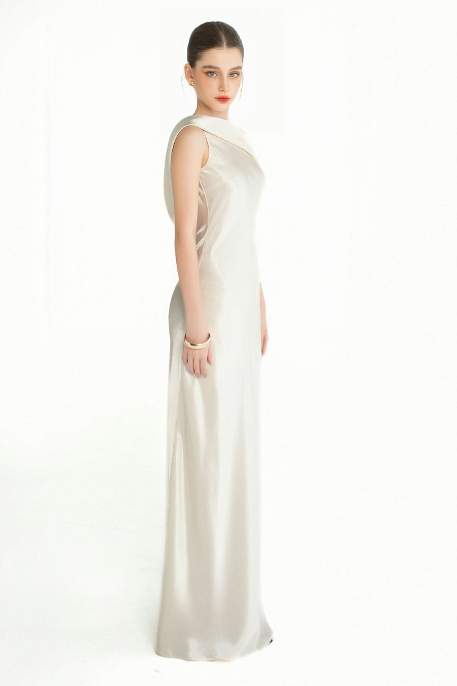 Celestia Asymmetric Neck Maxi Dress 3