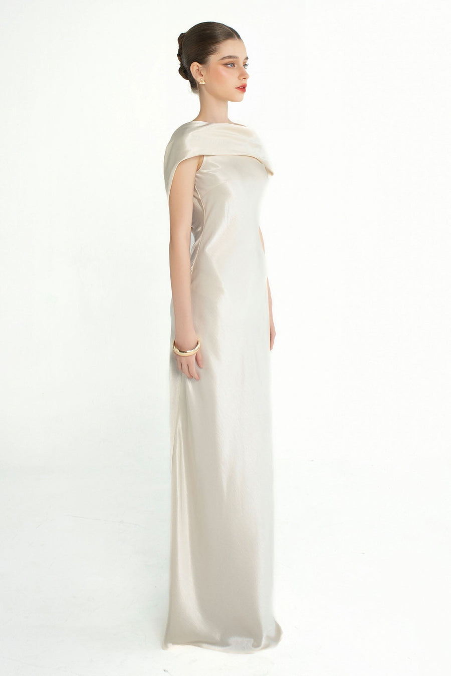 Celestia Asymmetric Neck Maxi Dress 5