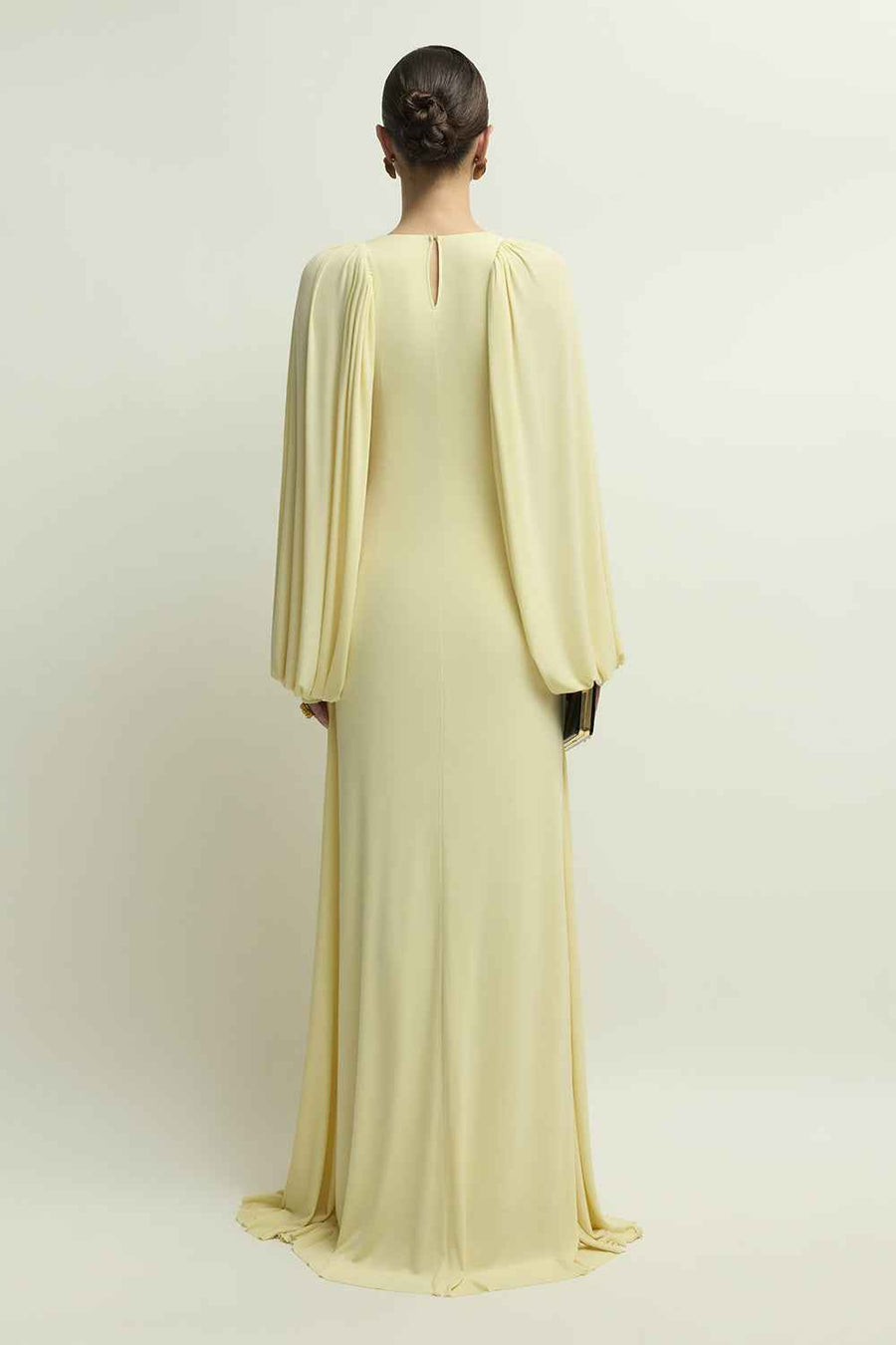 Marseille Bishop Sleeve Button Maxi Dress