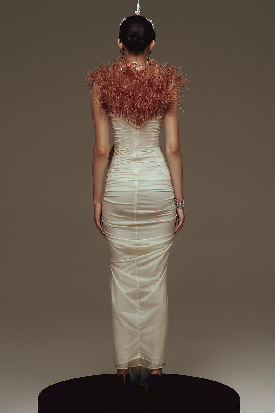 Venus Halter Gathering Maxi Dress 10