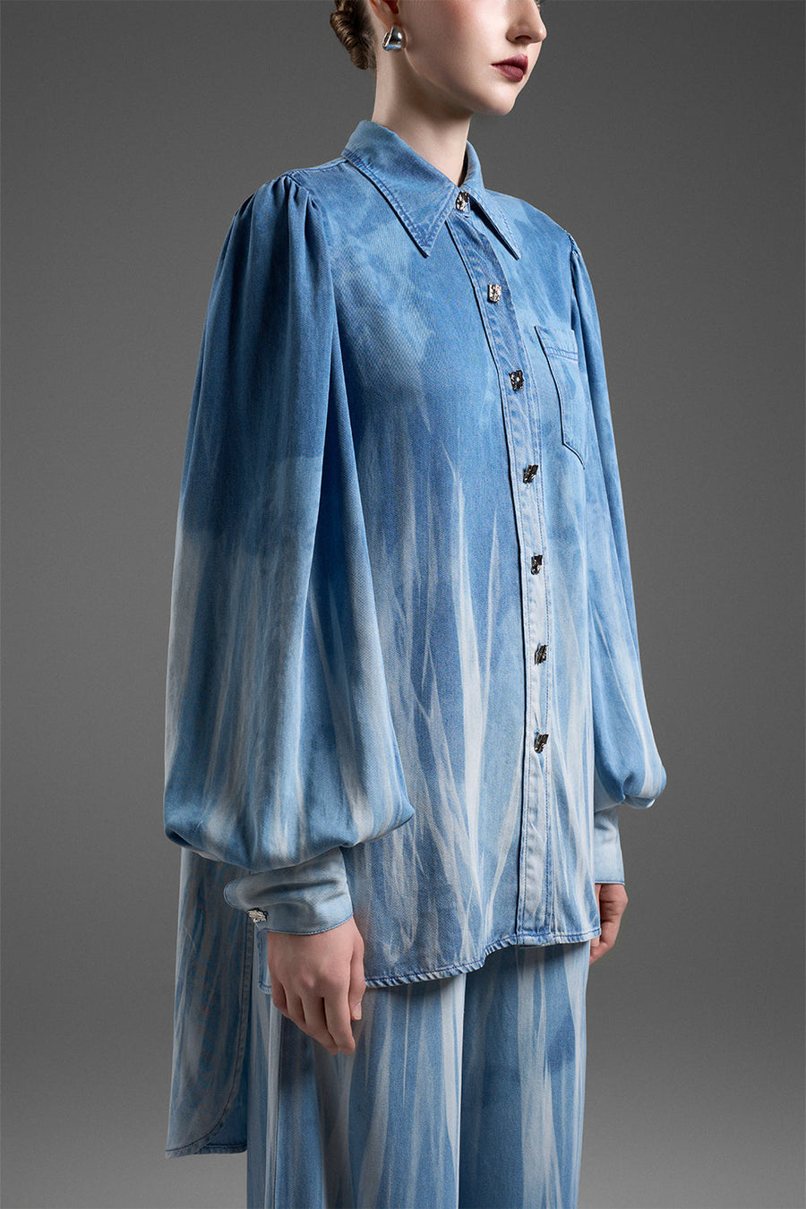 Maren Puff Sleeve Denim Shirt 3