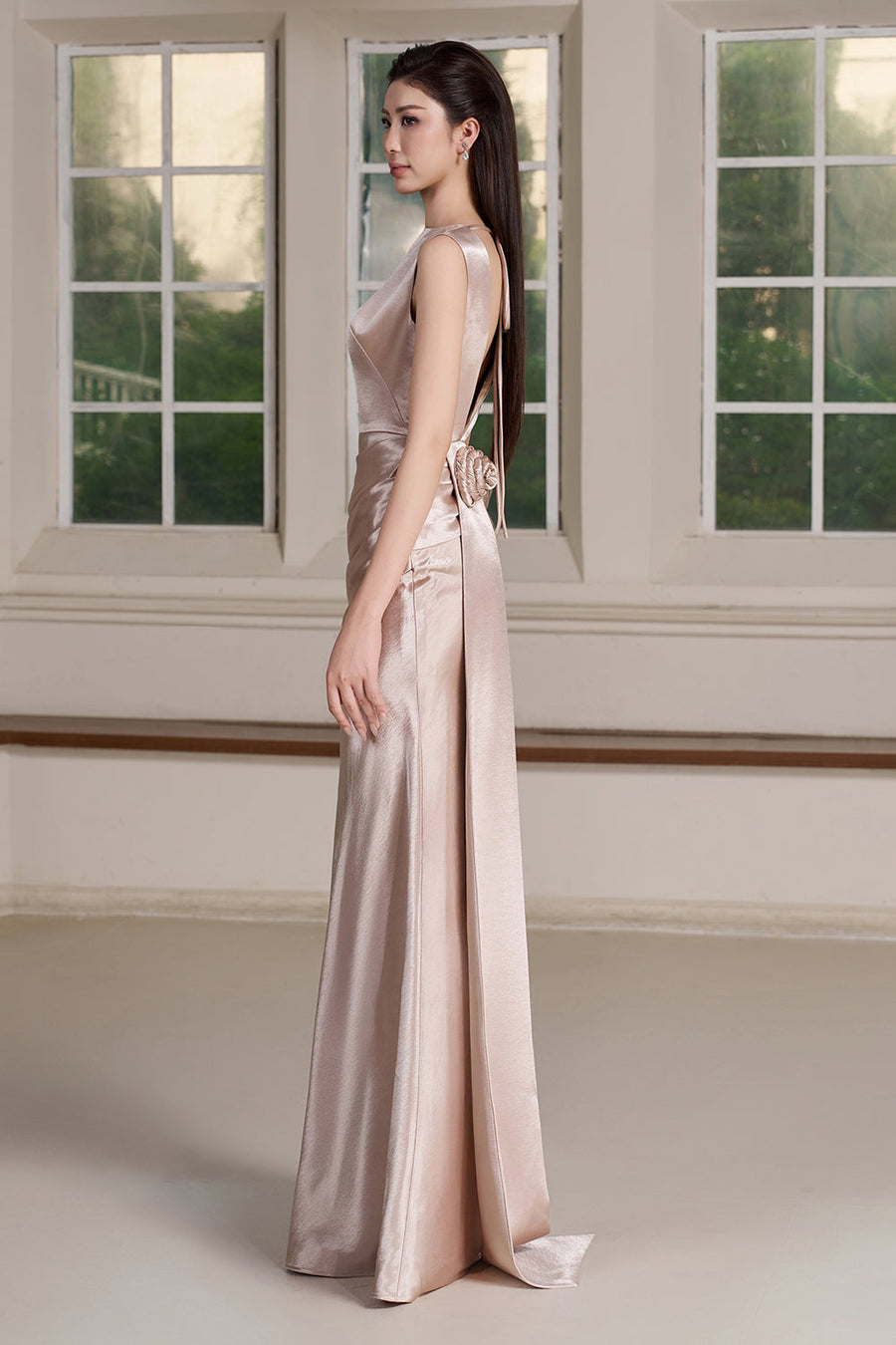 Lux Draped Maxi Dress 4