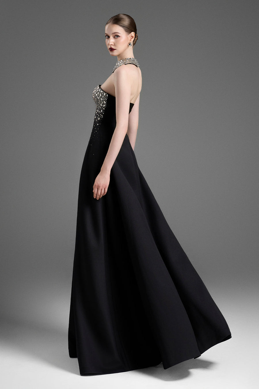 Sigrid Choker Neck Bead Maxi Dress 4