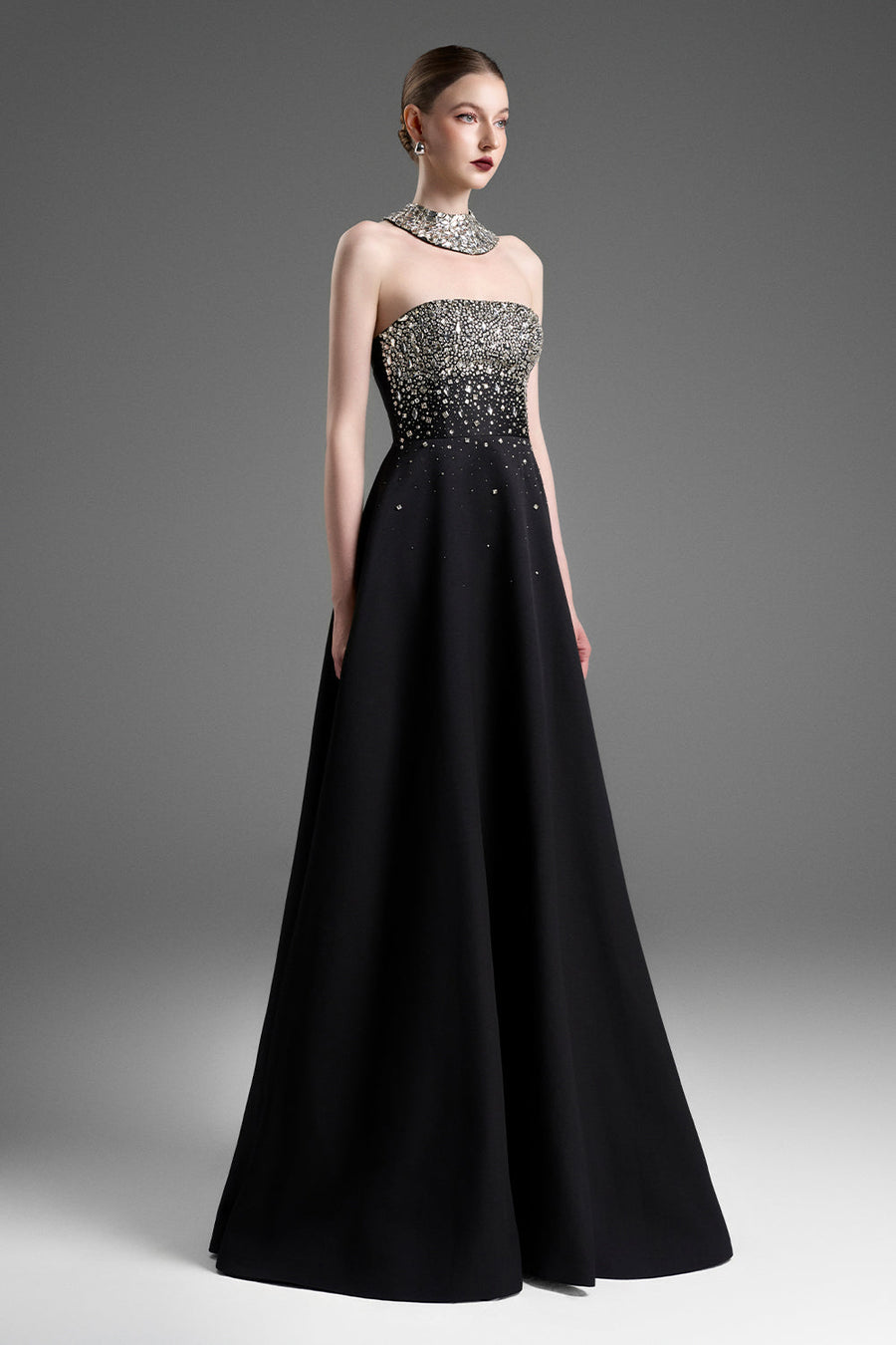Sigrid Choker Neck Bead Maxi Dress 5