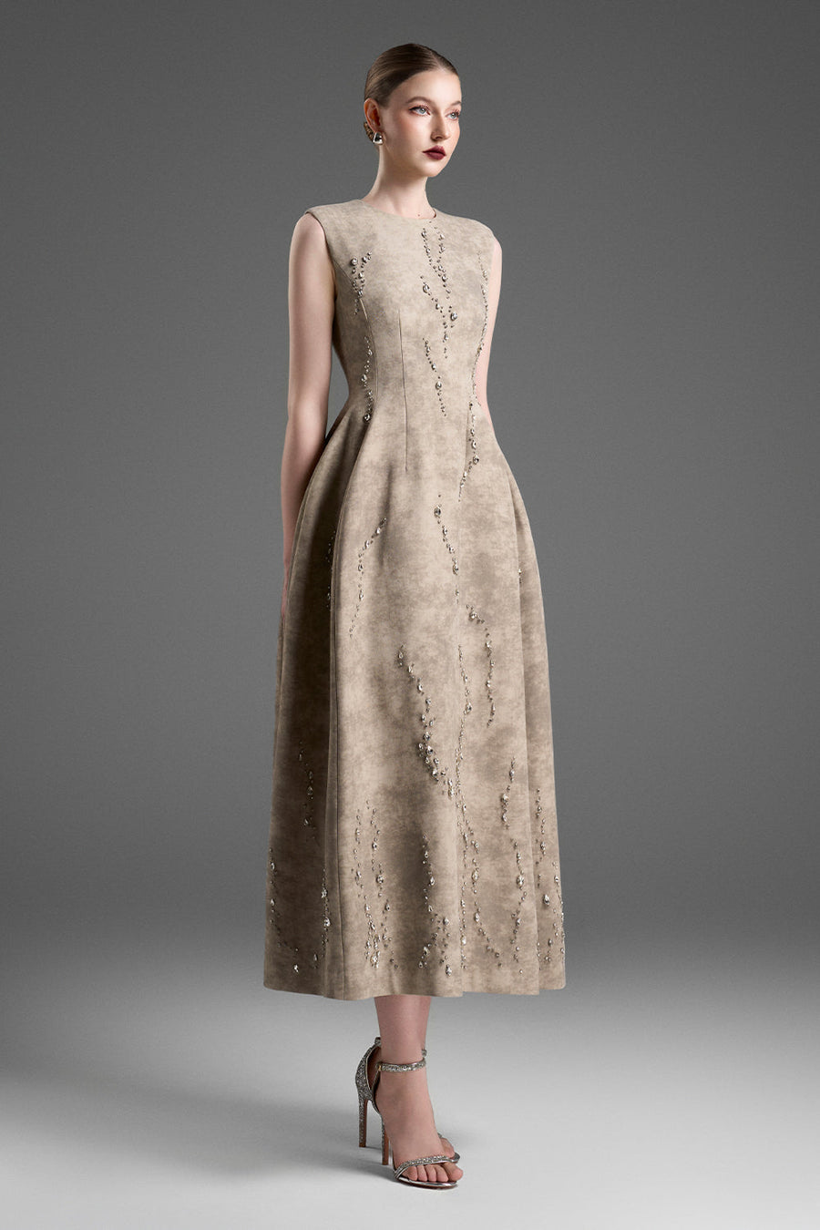 Camila Round Neck Bead Midi Dress 5