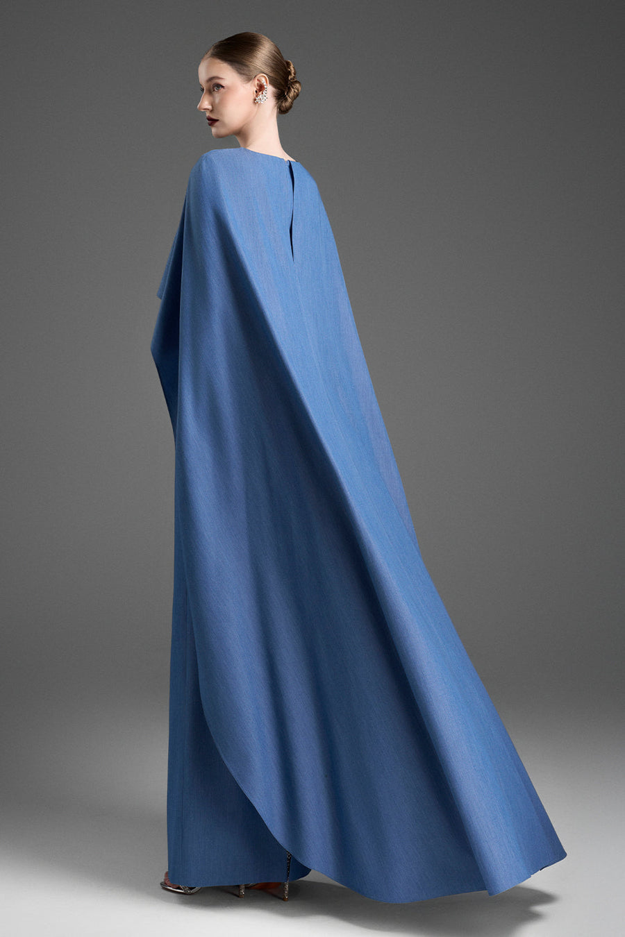 Katarina Cape Sleeve Bead Maxi Dress 4