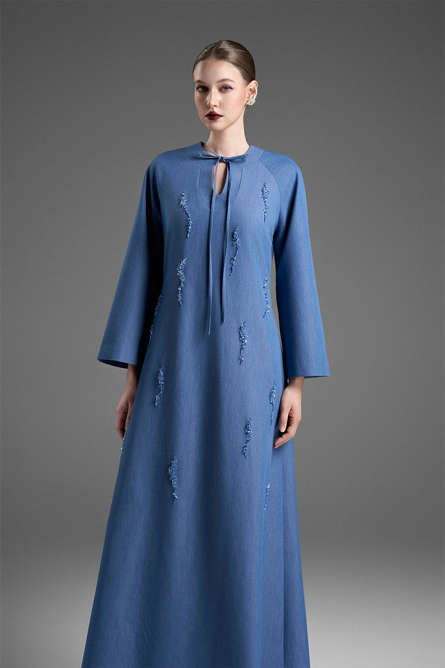 Zora Keyhole Neck Bead Maxi Dress 4