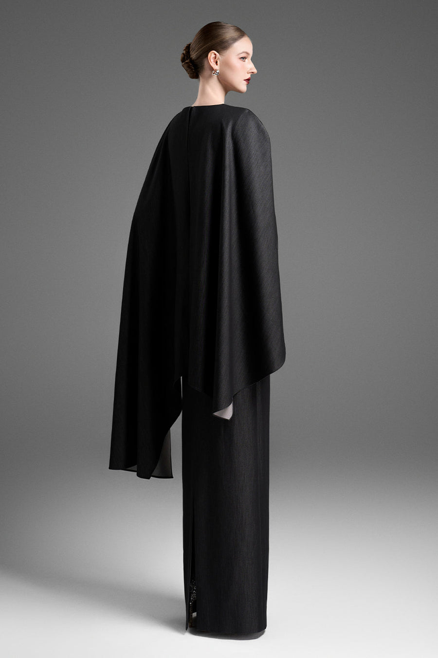 Natalia Cape Sleeve Bead Maxi Dress 4