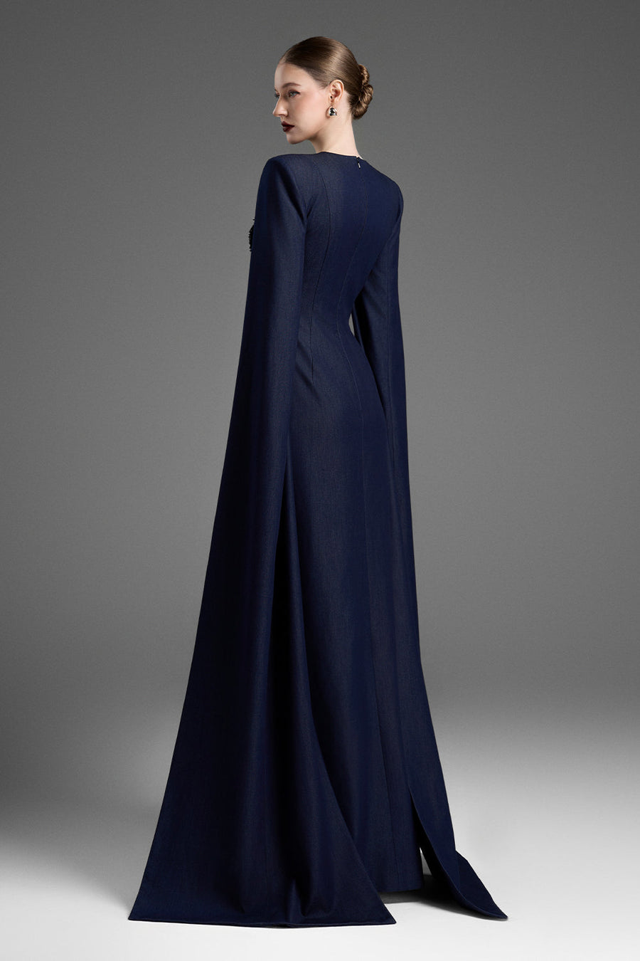 Sofia Cape Sleeve Bead Maxi Dress 4