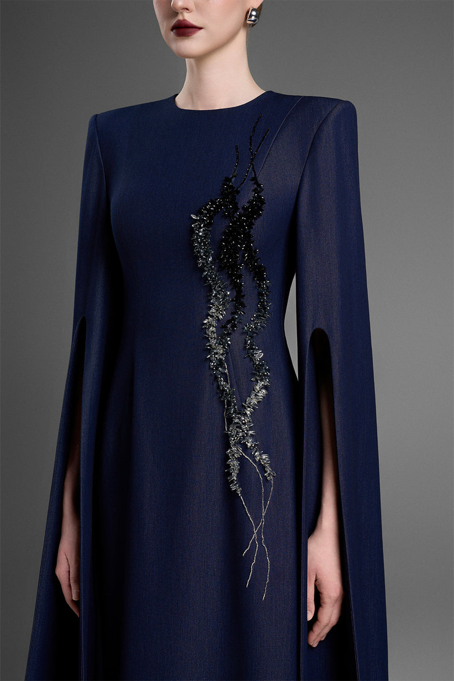 Sofia Cape Sleeve Bead Maxi Dress 2