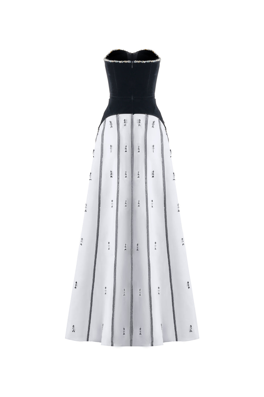 April A-line Semi-Heart Neck Polyester Maxi Dress 3