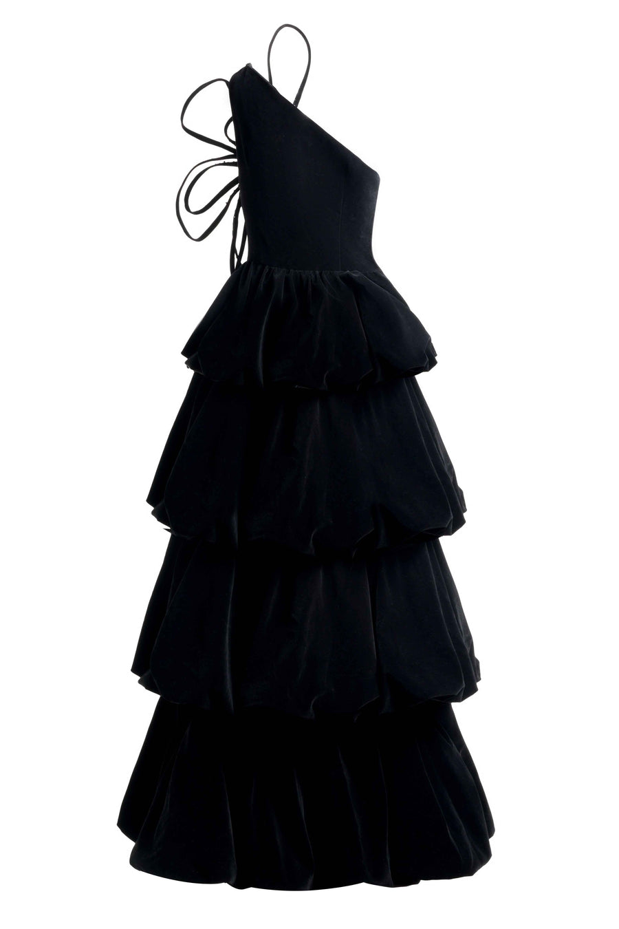 Addyson Bubble Layered Velvet Maxi Dress
