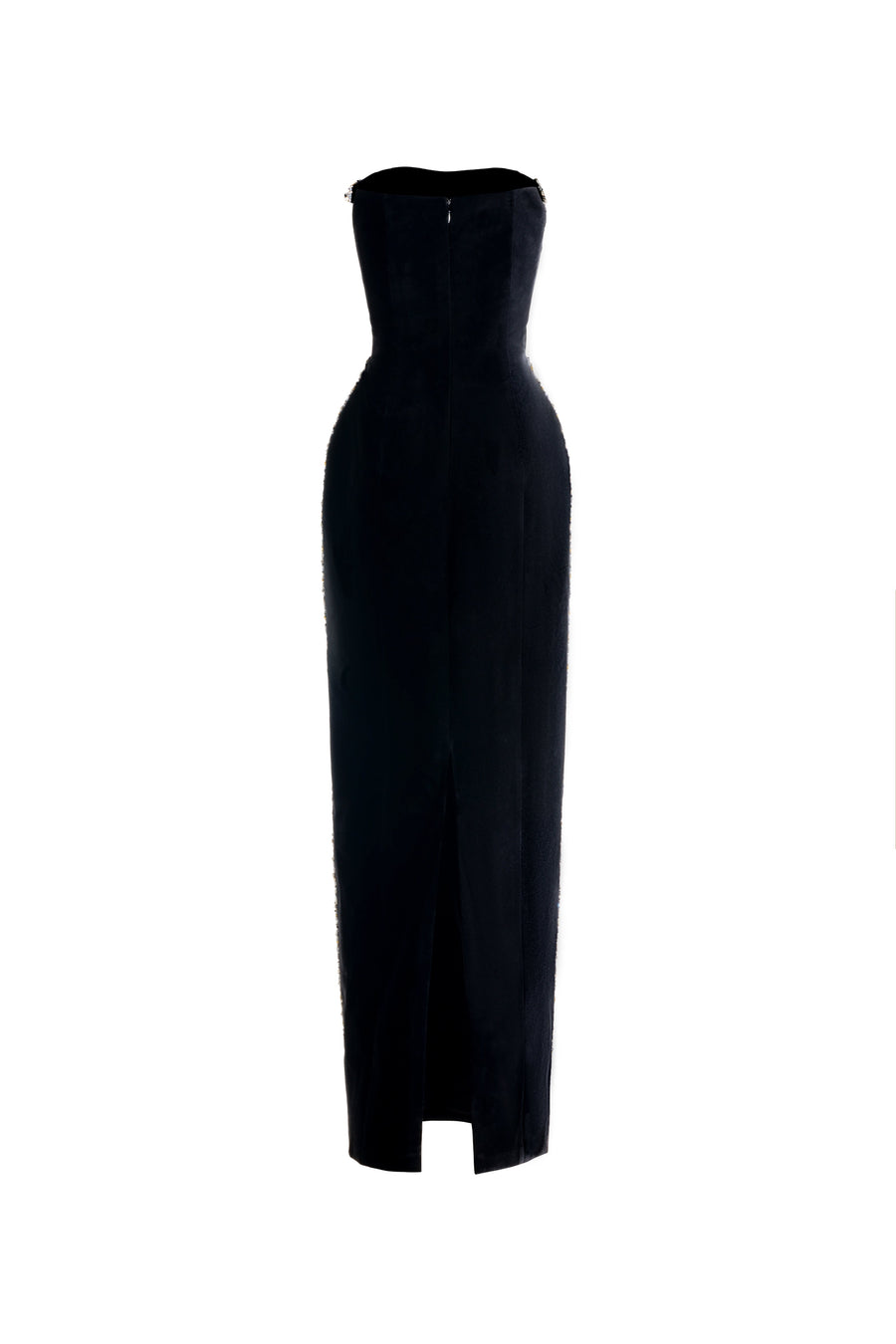 Anais Sheath Straight Across Neck Velvet Maxi Dress 4