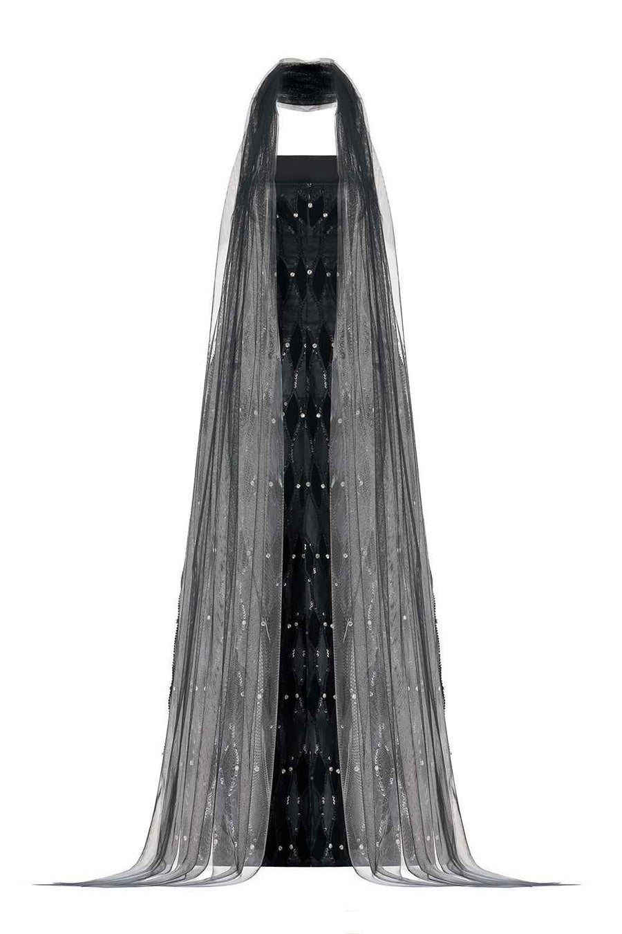 Alaiya Ball Gown Scarf Neck Polyester Maxi Dress