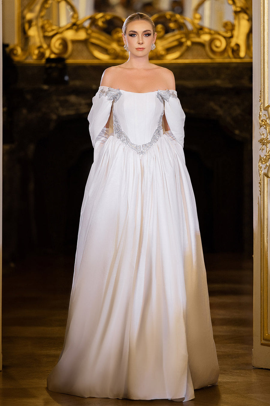 Yvonne Ball Gown Off-Shoulder Taffeta Floor Length Dress Gown Dress I.H.F Atelier