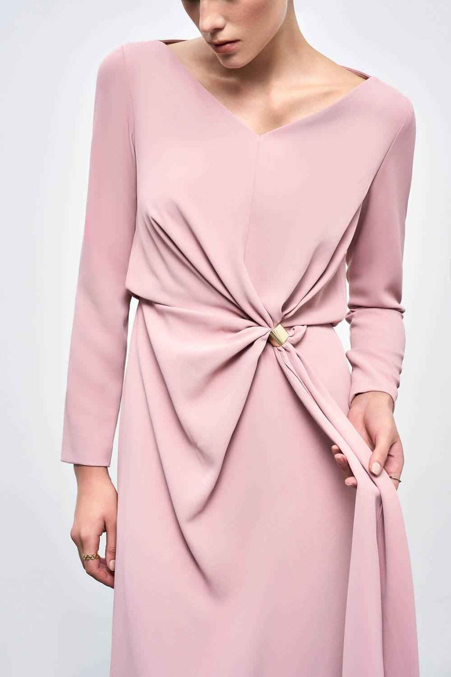 Belle Sarong Long Sleeved Cotton Silk Ankle Length Dress Maxi Dress Eegen Studio