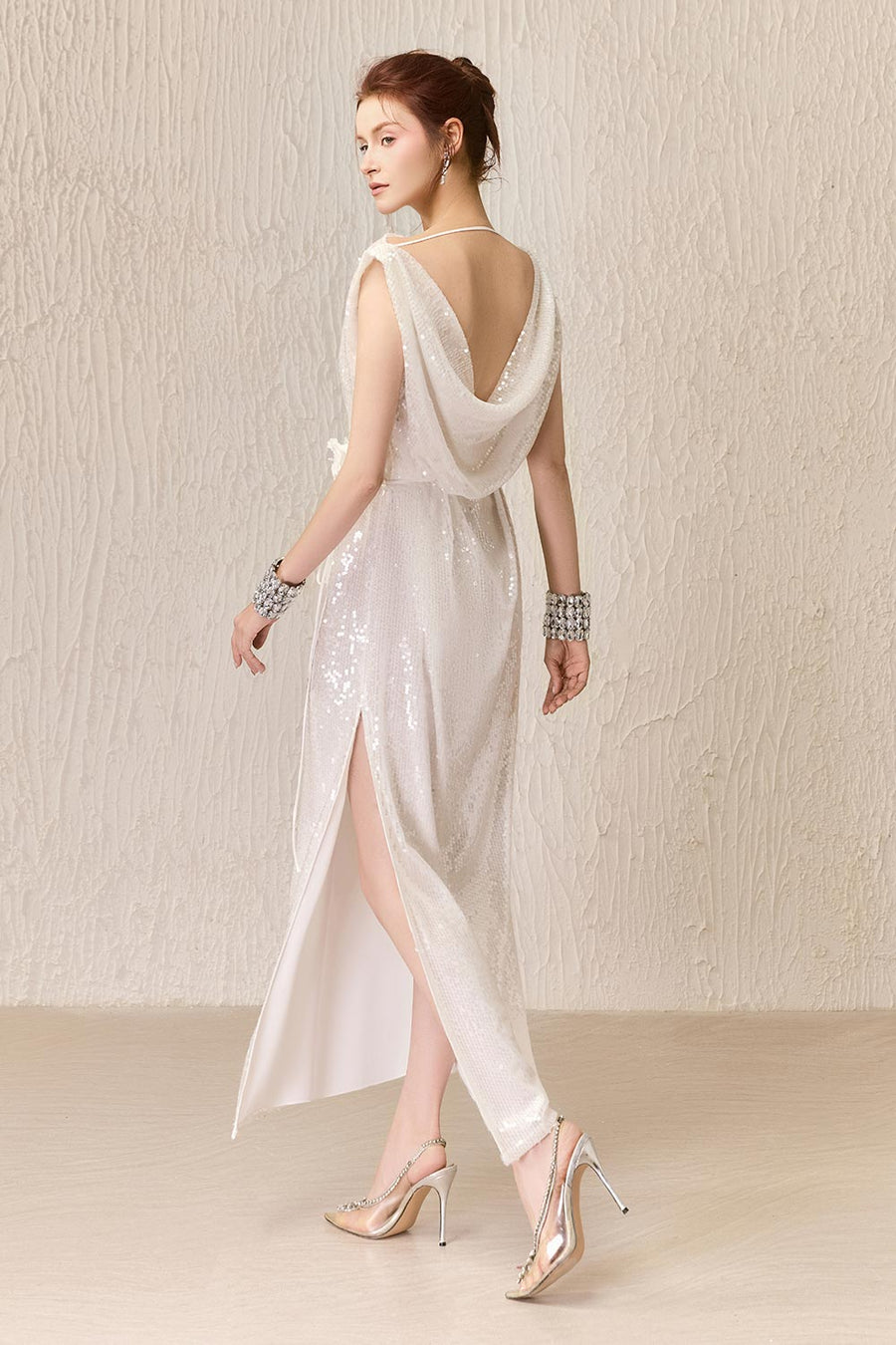 Le Charme Straight Sleeveless Tulle Ankle Length Dress Maxi Dress Arti Apparel