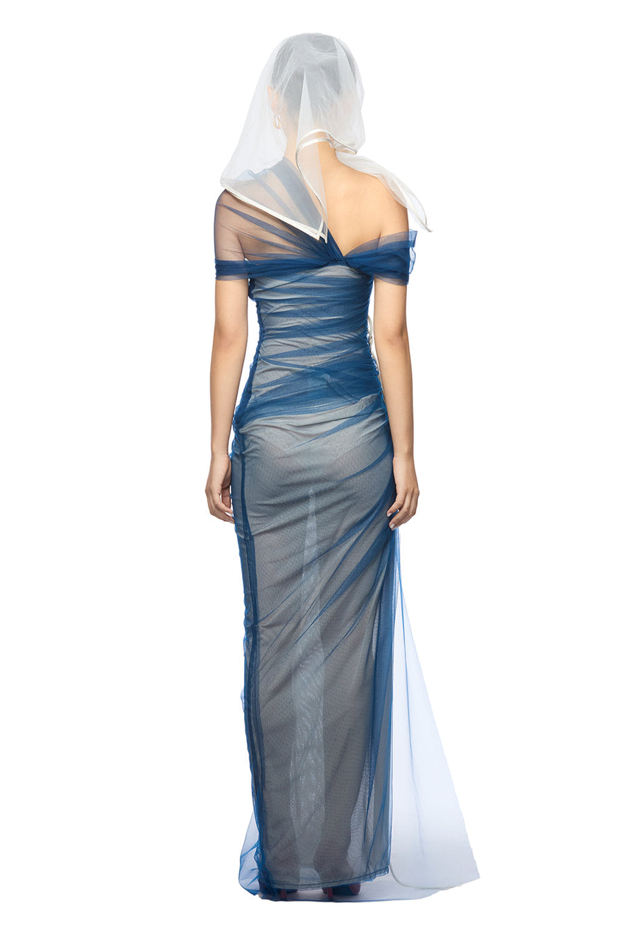 Kaiser Sheath Side Slit Mesh Spandex Maxi Dress Maxi Dress DAS LA VIE