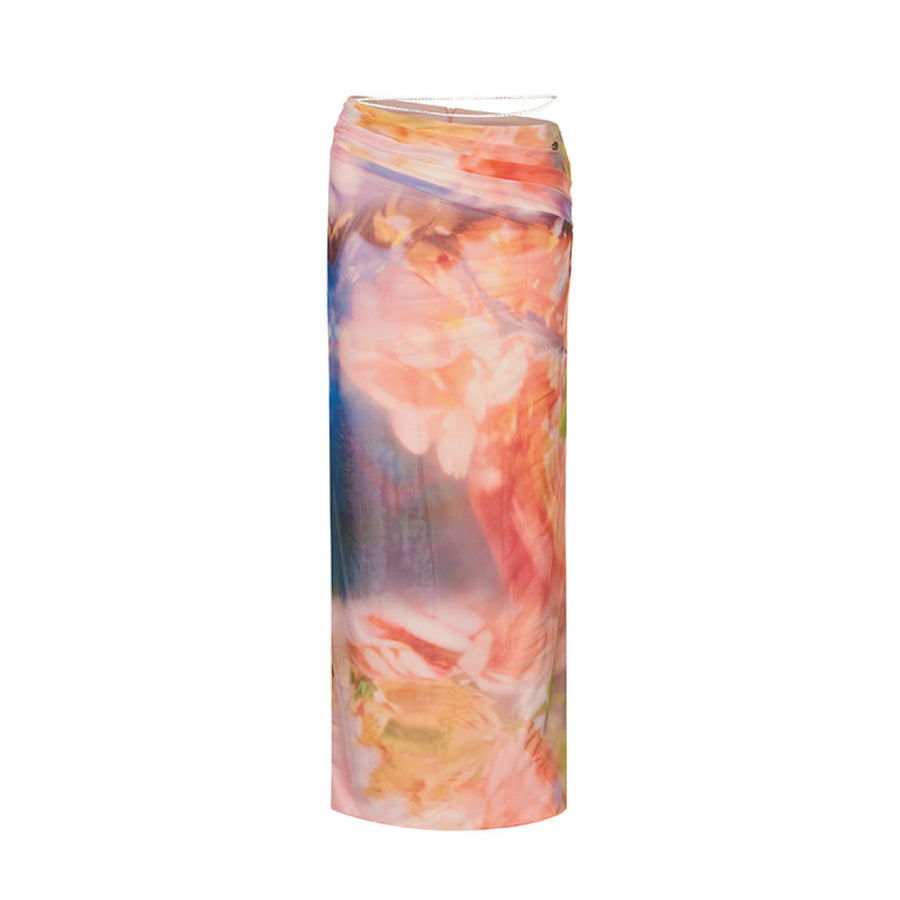 Jiang Yingrong s RESSALINA PB Pomegranate Flower Strap Summer Tank Top Half length Skirt Set Set RESSALINA
