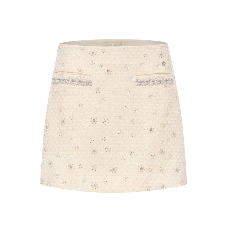 Rebecca Exquisite Bead Pearl Fragrance Half Skirt Set Set RESSALINA