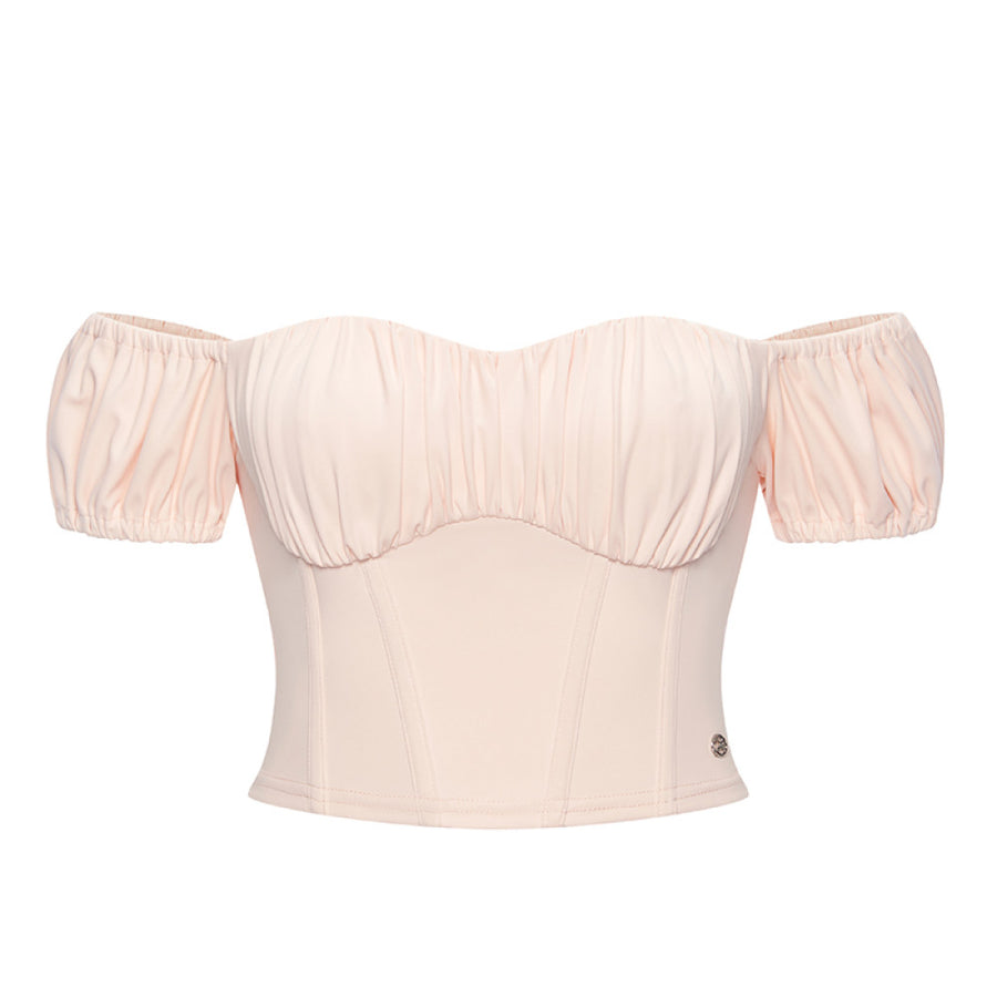 Selene One Shoulder Fishbone Top Drawn Fish Tail Half Skirt Vacation Style Set Set RESSALINA