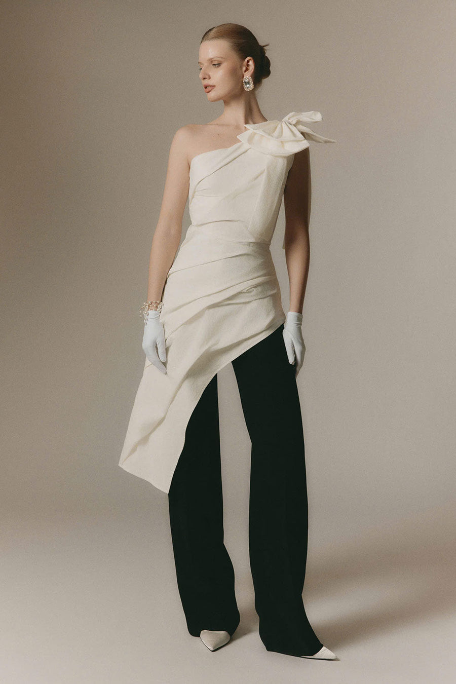 Elise Asymmetric One Shoulder Organic Cotton Top 5
