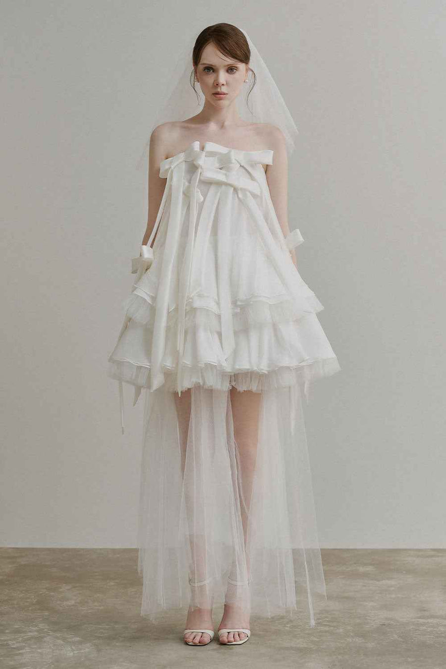 Lalie Layered Straight Across Neck Chiffon Maxi Dress Maxi Dress Lecia Bridal