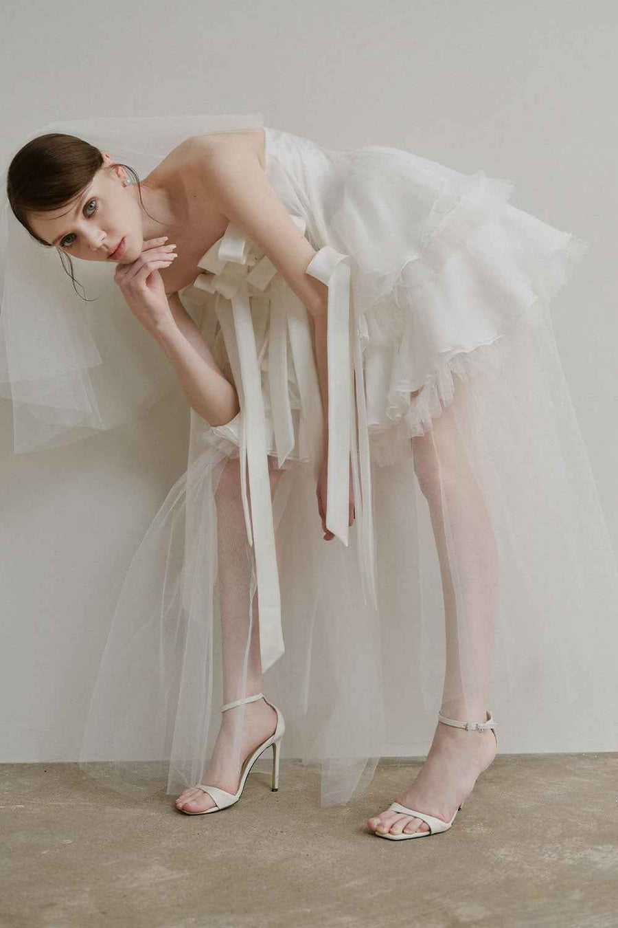 Lalie Layered Straight Across Neck Chiffon Maxi Dress Maxi Dress Lecia Bridal
