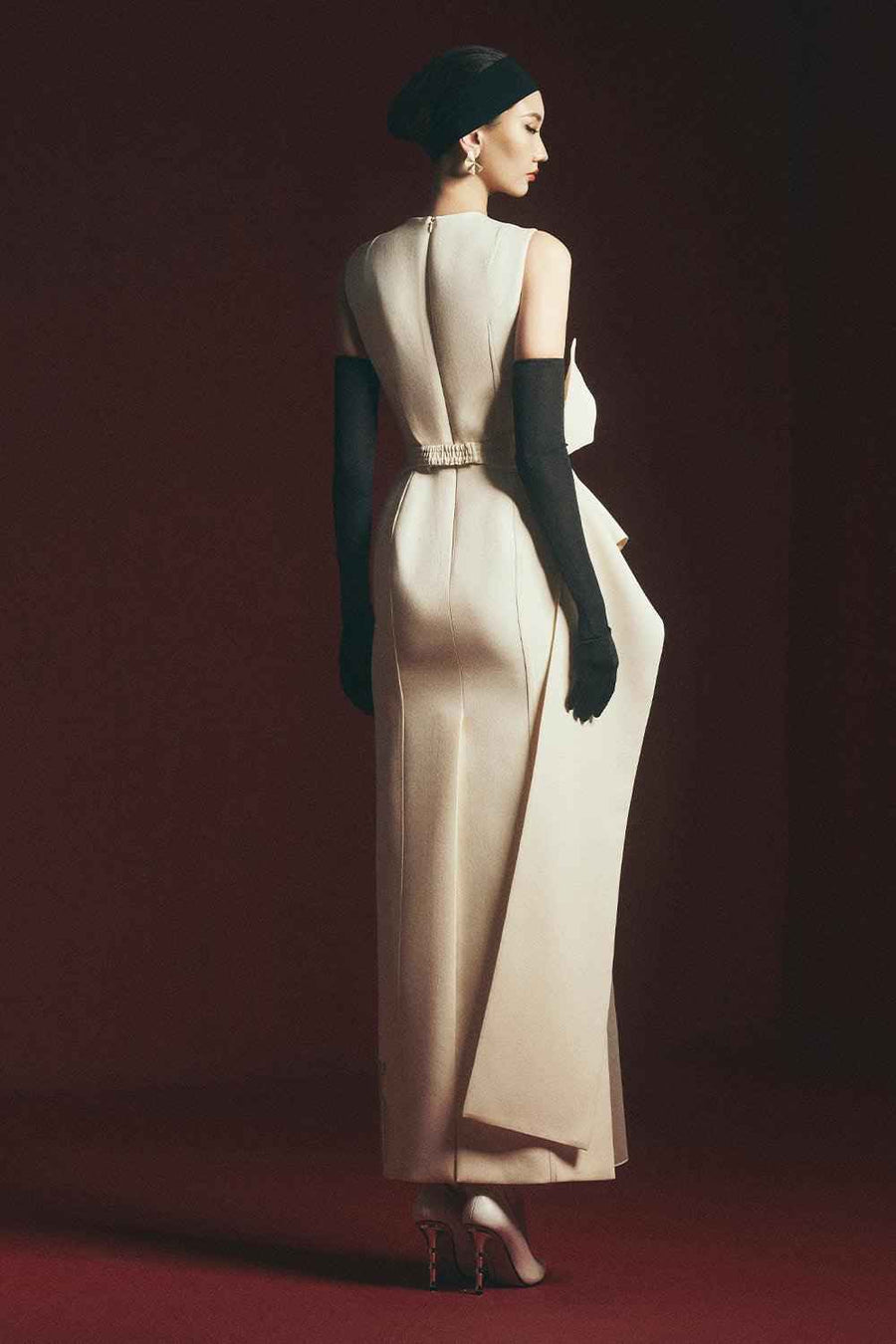 Espinoza Sheath Sleeveless Polyester Ankle Length Dress Maxi Dress Maison des Copains