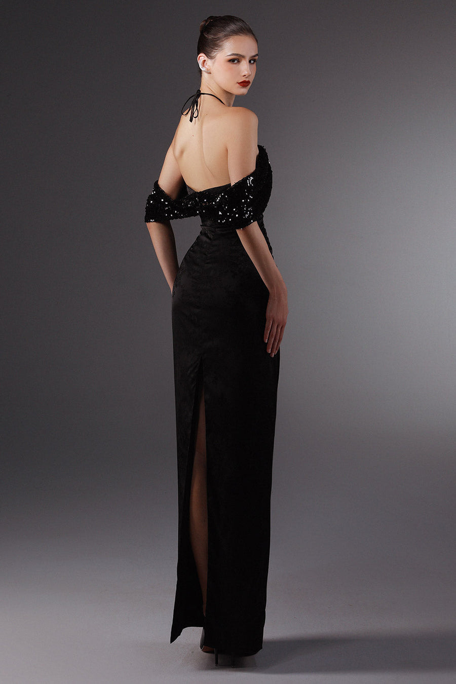 Tully Dres Sheath Gathered Silk Floor Length Dress 5