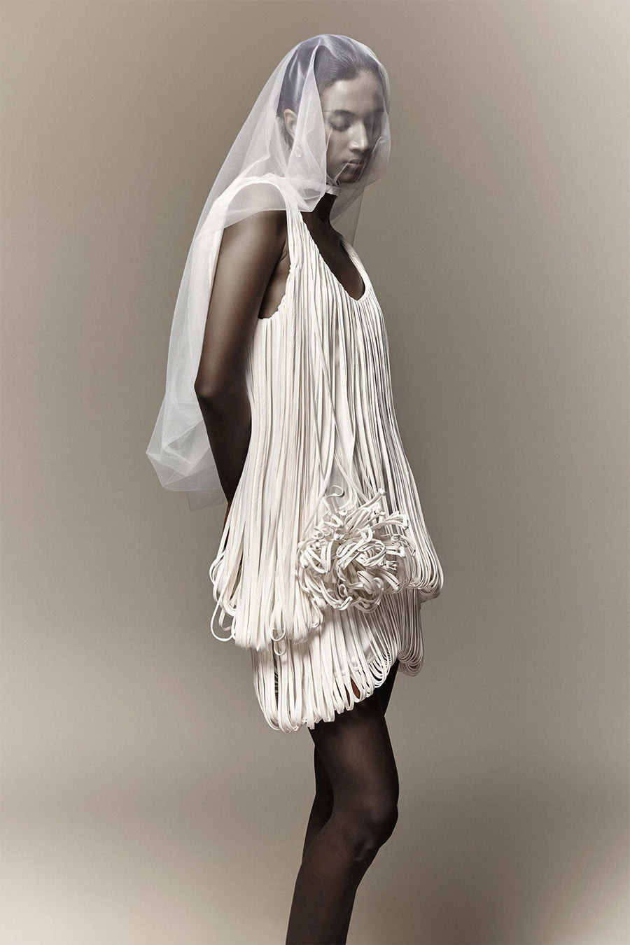 Luana Blouson Sleeveless Kate Mini Dress White Mini Dress DAS LA VIE