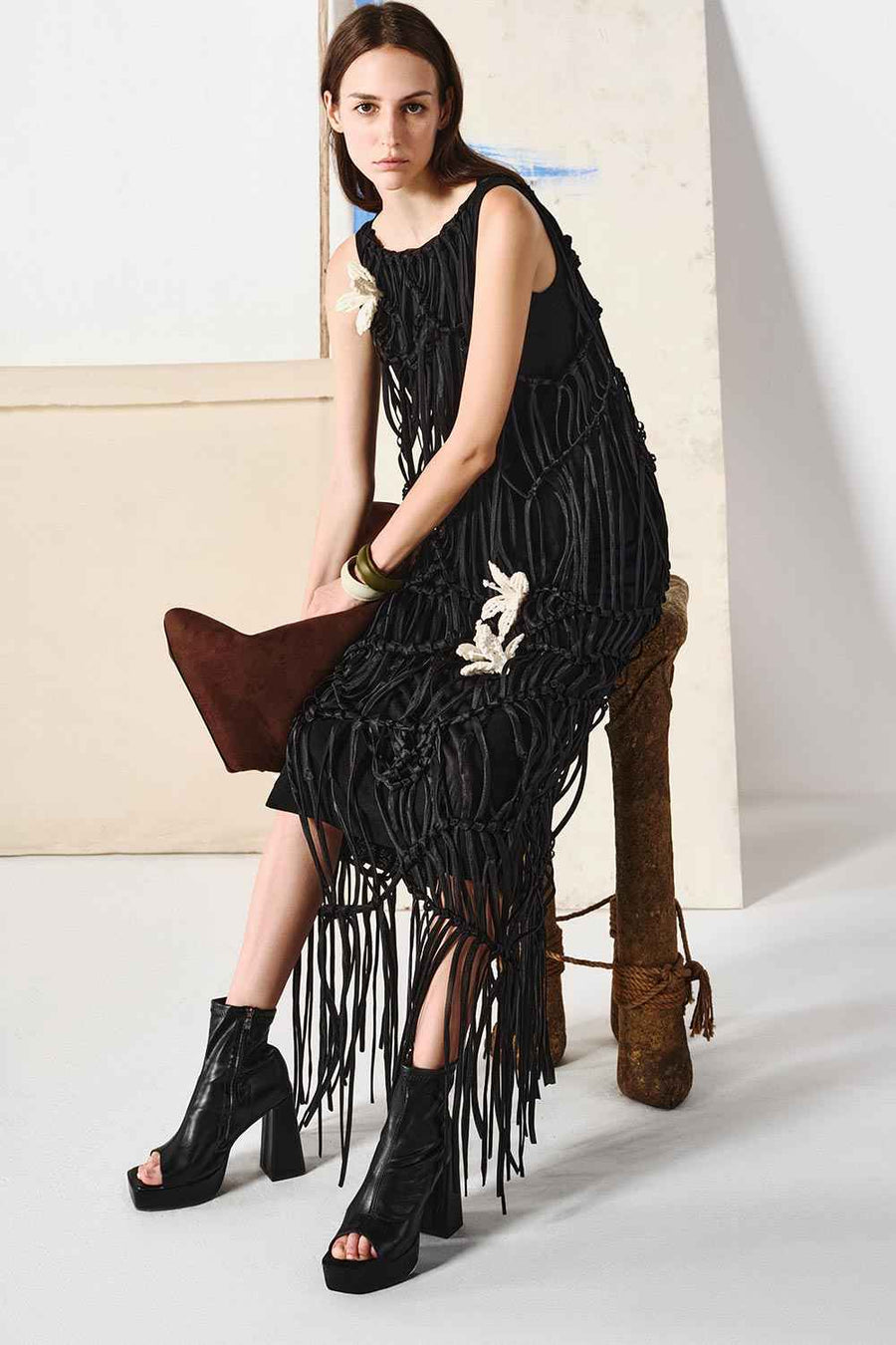 Freyja Straight Sleeveless Organza Maxi Dress Maxi Dress Lecia RTW