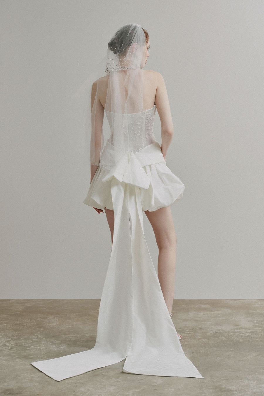 Aimee Fit and Flare Sequin Tulle Mini Dress Mini Dress Lecia Bridal