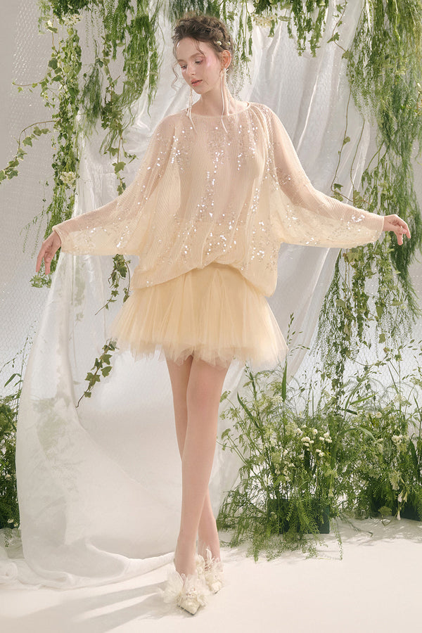 Grace A-line Layered Tulle Mini Skirt Skirt Arti Apparel