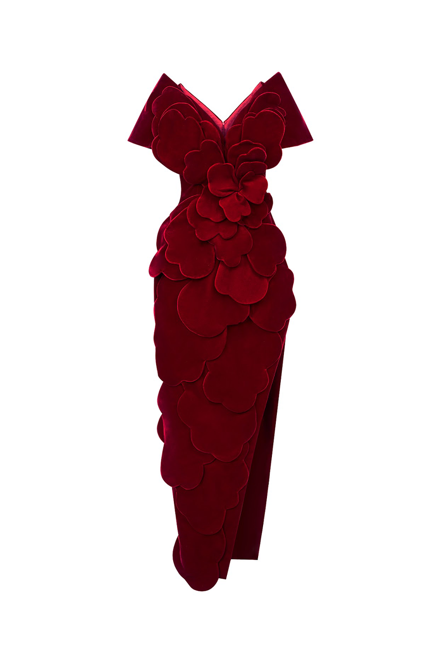 Glenn Slit Flower Applique Polyester Maxi Dress 8