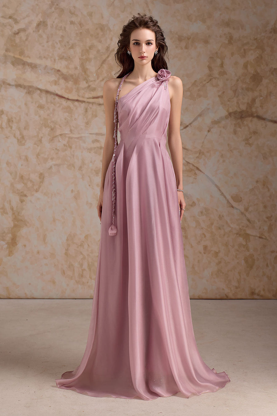 Amouria A-line Sleeveless Organza Floor Length Dress Gown Dress Calista de Minh Thanh
