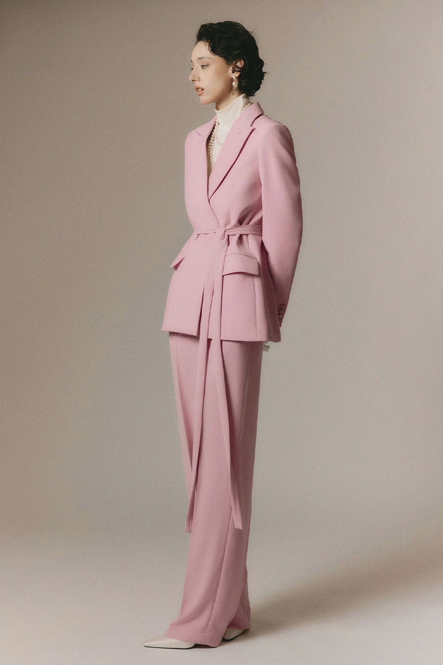 Margot Straight Basic Poly Silk Floor Length Pants 4